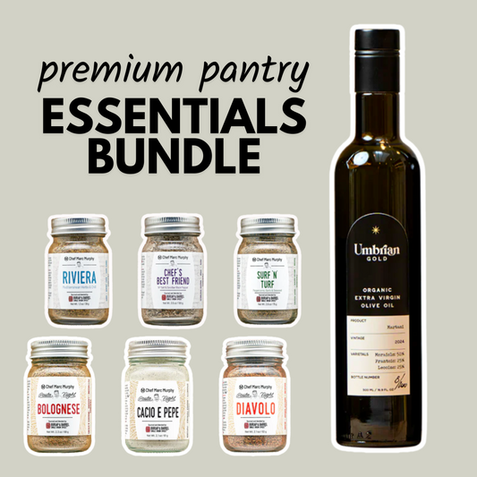 Marc Murphy's Pantry Bundle Burlap & Barrel Spice Kit & Umbrian Gold Olive